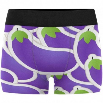 Boxer Briefs Men's Purple Eggplant Boxer Briefs Underwear XXL - CT18I8YG0GE