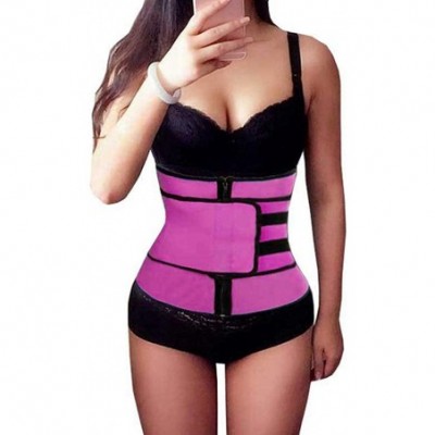 Shapewear Women Body Shaping Zipper Abdomen Belt Sports Belt - Dark Purple - CE197HDSR7I