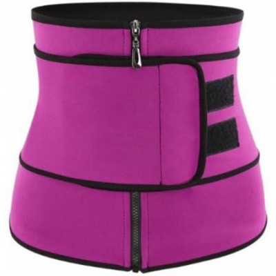 Shapewear Women Body Shaping Zipper Abdomen Belt Sports Belt - Dark Purple - CE197HDSR7I