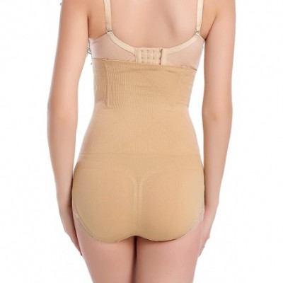 Shapewear Women High Waist Cincher Girdle Belly Slimmer Trainer Shapewear Butt Lifter Panties - Beige-high Waist Panty - C518...