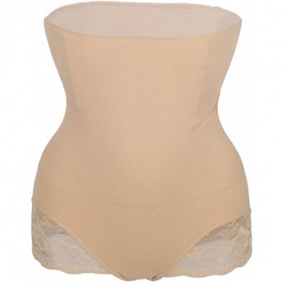 Shapewear Women High Waist Cincher Girdle Belly Slimmer Trainer Shapewear Butt Lifter Panties - Beige-high Waist Panty - C518...