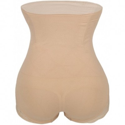 Shapewear Women High Waist Cincher Girdle Belly Slimmer Trainer Shapewear Butt Lifter Panties - Beige-high Waist Panty - C518...