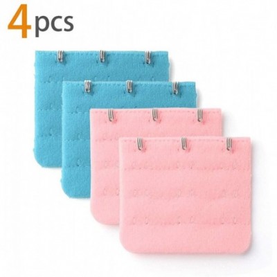 Accessories Women Underwear Buckle 3 Row Hooks Bra Strap Extender Set Pink Blue 4 Pcs - CR110YOQ3PF