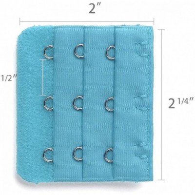 Accessories Women Underwear Buckle 3 Row Hooks Bra Strap Extender Set Pink Blue 4 Pcs - CR110YOQ3PF