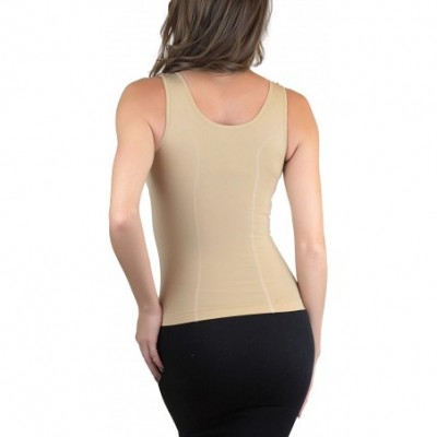 Shapewear Women's Seamless Camisole - Beige - CZ12G1C9JUJ