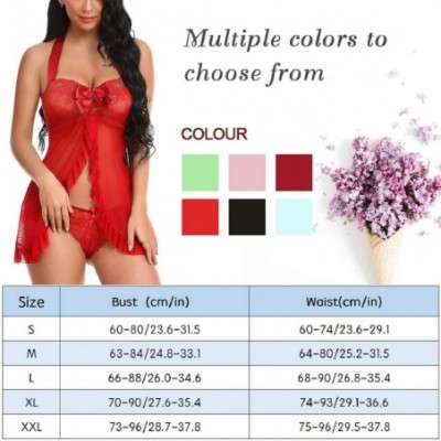 Nightgowns & Sleepshirts Women Pajamas Lingerie Lace Sleepwear Front Split Nightdress Comfortable Suspender Skirt Soft Sleep ...