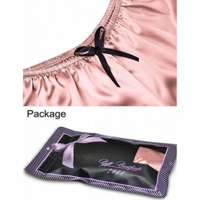 Sets Women's Satin Pajamas Cami Set Silk Silky Lace Nightwear Sexy Sleepwear - A-pink - CU199XE2R9T