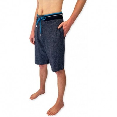 Sleep Bottoms Men's Casual Classic Sleepwear Lounge Shorts Sleeping Shorts Gym Shorts for Men - Navy / Turq - CX18OI54ZEA