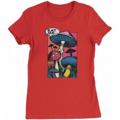 Camisoles & Tanks Eat Me Magic Mushrooms Comic Book Womens T-Shirt - Red - CF18S357AWC