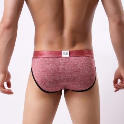 Briefs Mens Underwear- Soft Briefs Underpants Knickers Shorts Sexy Underwear - Red - C018G979RW0