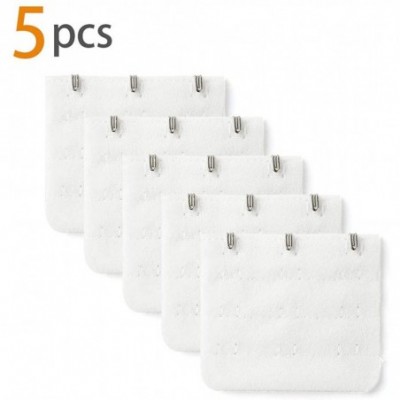 Accessories 3 Hook 3 Row Underwear Bra Strap Extension Buckle Hooks 5 Pcs for Women White One Size - C311EO7FSKT