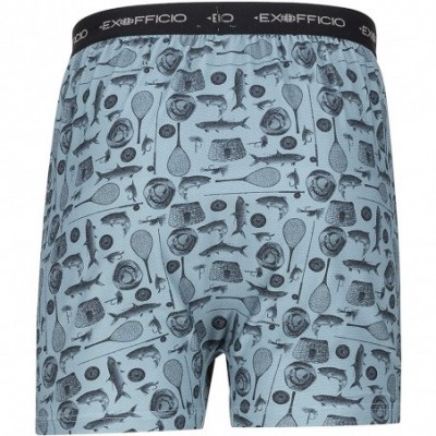 Boxers Men's Give-n-go Printed Boxer - Fly Fishing - CB18H403R9U