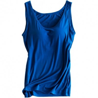 Camisoles & Tanks Bra Padded Cami Tanks Tops for Women - Z2 Royal Blue - CZ184WKYIY7