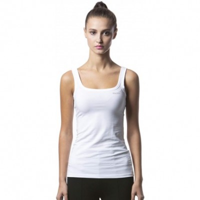 Camisoles & Tanks Women's Slim-Fit Athletic Camisole Scoop Neck Tight Undershirts Stretch Lycra Yoga Tanks - White - CH18T9D4Z2W