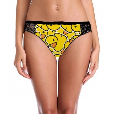 Thermal Underwear Ladies Low-Waist Bud Silk Comfortable Briefs Cartoon Ducks - Multi 1 - CV19E7HK28K