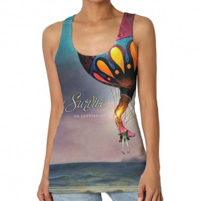 Camisoles & Tanks Circa Survive Women's Summer Soft and Comfortable Sports Personality 3D Printed Vest - Black - C319D8EHGIX