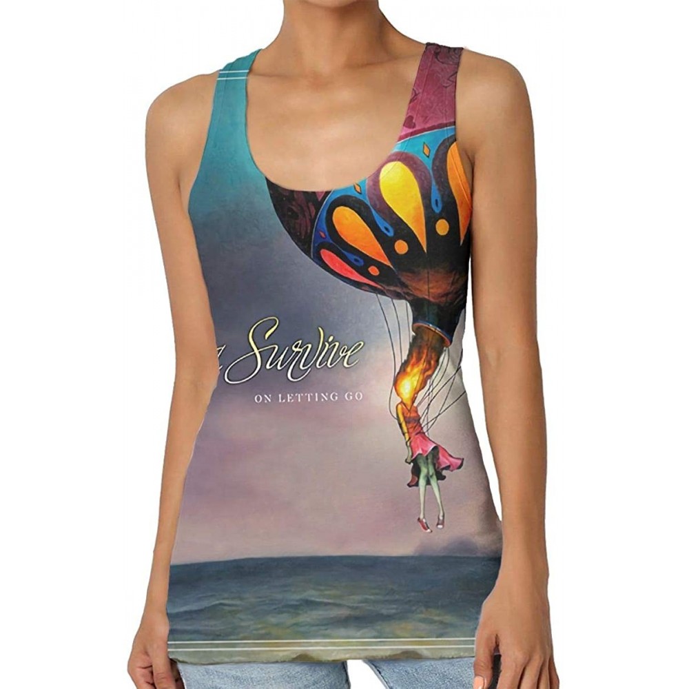 Camisoles & Tanks Circa Survive Women's Summer Soft and Comfortable Sports Personality 3D Printed Vest - Black - C319D8EHGIX