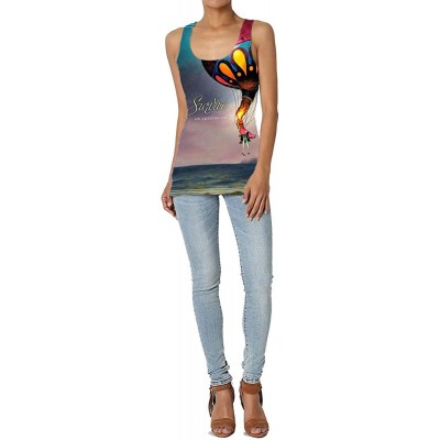 Camisoles & Tanks Circa Survive Women's Summer Soft and Comfortable Sports Personality 3D Printed Vest - Black - C319D8EHGIX