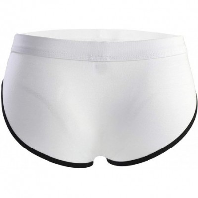 Briefs Men's Sexy Pouch Bulge Enhancing Briefs Modal Comfy Underwear - White - C419452O9NO