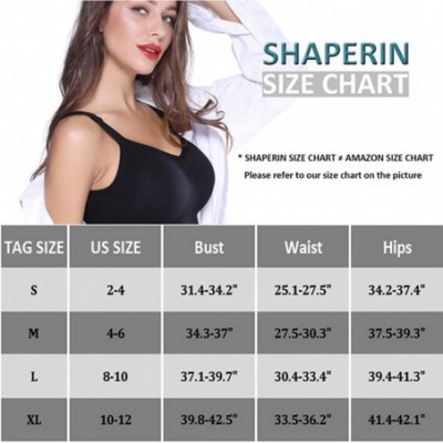 Shapewear Women Shapewear Bodysuit Top V-Neck Camisole Tummy Control Jumpsuits Body Shaper - Black - C419DL84WDO