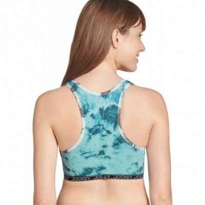 Bras Women's Bras Modern Remix Bralette - Moonlight Jade Marble Dye - CJ18UR8XKCW