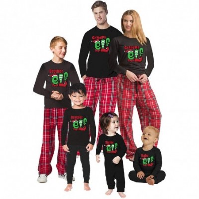 Sleep Sets Christmas Pajamas for Family Grandma Grandpa Elf Matching Christmas Sleepwear - Style 1 - CC1934Z9I7Y