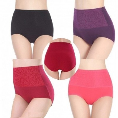 Panties Post Partum Underwear for Women-High Waist Tummy Control Cotton Panties Solid Color Briefs Soft Breathable Panties Mu...