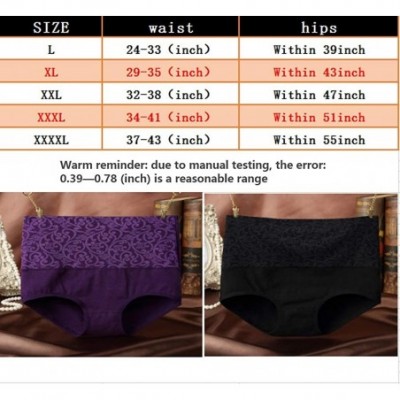 Panties Post Partum Underwear for Women-High Waist Tummy Control Cotton Panties Solid Color Briefs Soft Breathable Panties Mu...