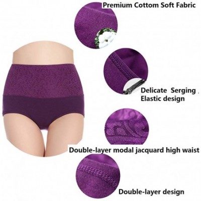 Panties Post Partum Underwear for Women-High Waist Tummy Control Cotton Panties Solid Color Briefs Soft Breathable Panties Mu...