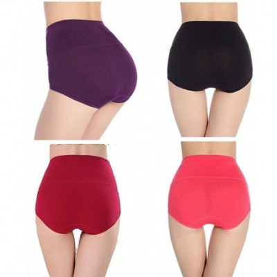 Panties Post Partum Underwear for Women-High Waist Tummy Control Cotton Panties Solid Color Briefs Soft Breathable Panties Mu...