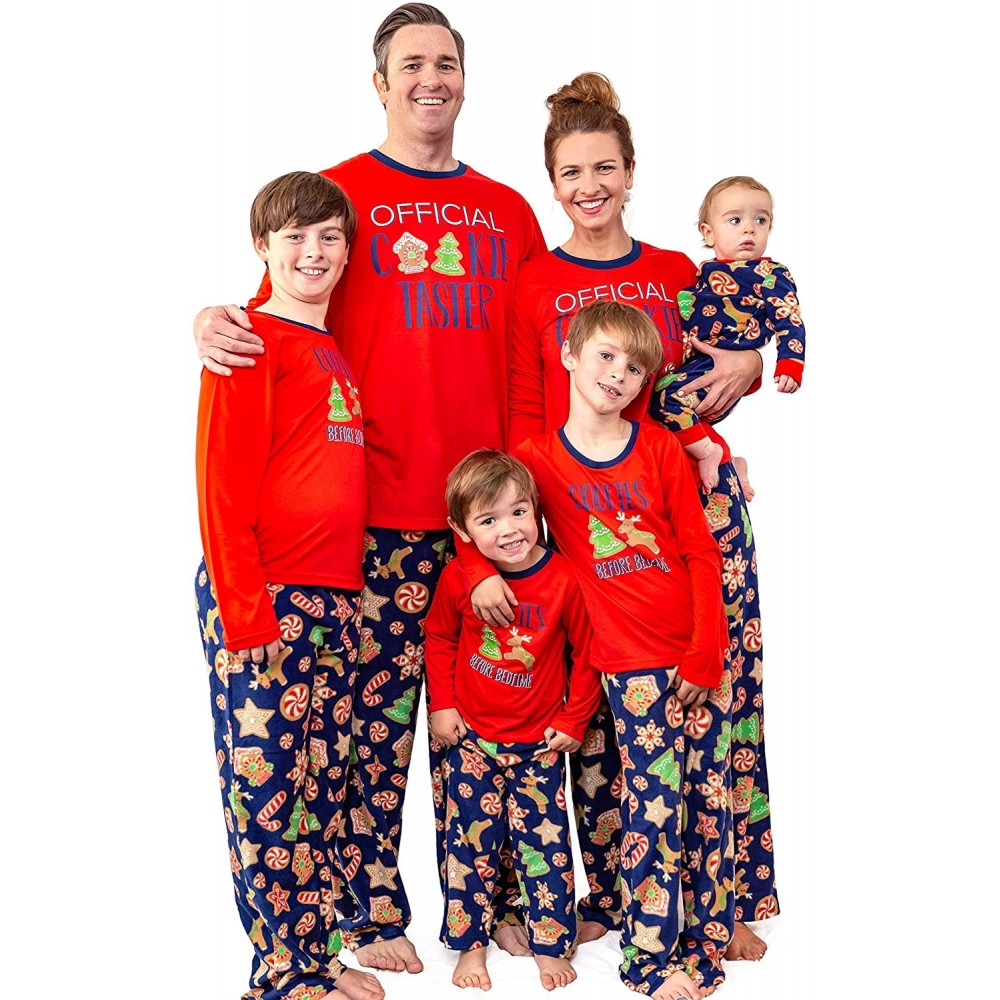 Sets Family Matching Christmas Cookie Cutter Fleece Pajama Sets - Sizes for All Ages! - Cookies Before Bedtime - CG18WWU38DE