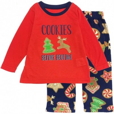 Sets Family Matching Christmas Cookie Cutter Fleece Pajama Sets - Sizes for All Ages! - Cookies Before Bedtime - CG18WWU38DE