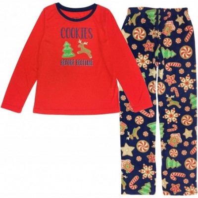 Sets Family Matching Christmas Cookie Cutter Fleece Pajama Sets - Sizes for All Ages! - Cookies Before Bedtime - CG18WWU38DE