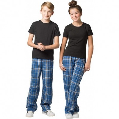 Sets Soft Cotton Flannel Pant for Kids & Garment Care Guide- Youth Sizes - Navy/Silver - CS12J4QA6UF