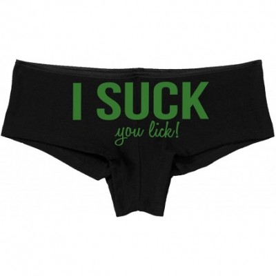 Panties I Suck You Lick Flirty Boy Short Panties - All You can eat me Oral Sex Boyshort Underwear The Panty Game - Forest Gre...