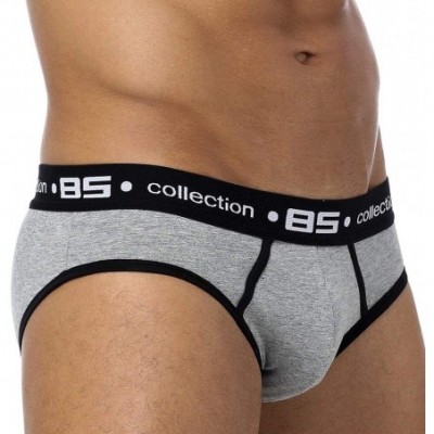 Briefs 2ps Men's Briefs Underwear Gay Men's Cotton Men's Underwear Men's underwear-BS106-heise_XL_2pcs - Bs106-heise - CK1905...