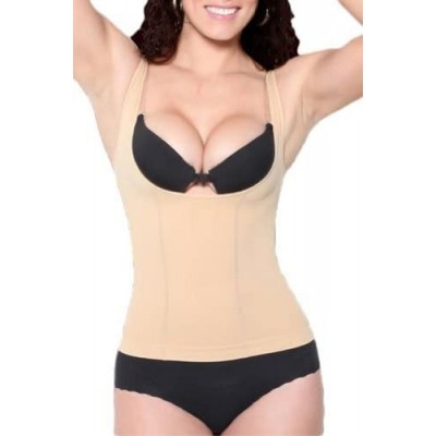 Shapewear Seamless Camisole Body Shaper - Beige - CJ11BV5N723