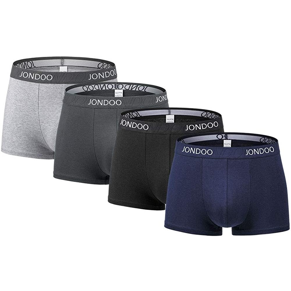 Trunks Men's 4 Pack Cotton Stretch Trunk Underwear No Fly - Multi-color - CV18UDMHXEU