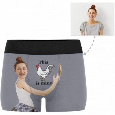 Boxers Custom Face Boxers This Cock is Mine White Personalized Face Briefs Underwear for Men - Multi 7 - CV18XUDTDUM