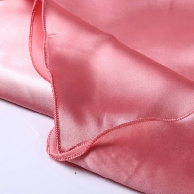 Nightgowns & Sleepshirts Sexy Delicately Sleepwear Lace Chemise Satin Slip Silk Negligee Nightie for Women - Pink - CH18WX7MH75