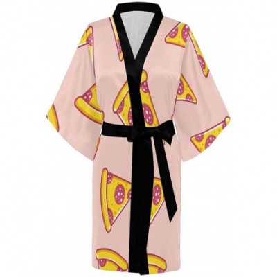 Robes Custom Geometric Ethnic Colorful Aztec Women Kimono Robes Beach Cover Up for Parties Wedding (XS-2XL) - Multi 3 - CI194...