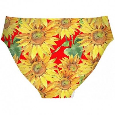 Panties Women's Sunflower Print Breathable Hipster Underwear Brief Cool Strech Comfortable Bikini Panty - Sunflower Y - C6199...