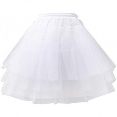 Slips Women Girls Cosplay Solid Color Ballet Tulle Short Crinoline Petticoat Multi Layered Ball Gown Lolita Underskirt Elasti...