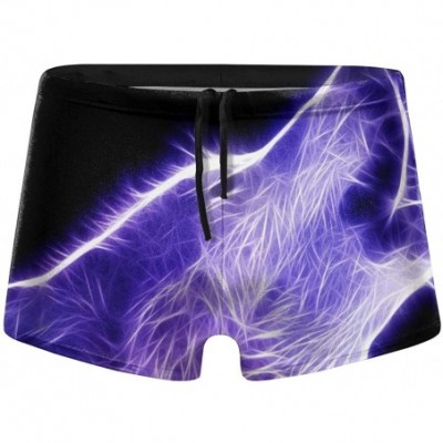 Boxers Cool Men's Boxer Shorts Printed Surf Boxer Shorts Pants Soft and Comfortable Quick Dry - Black - CB19DYS9Z2G