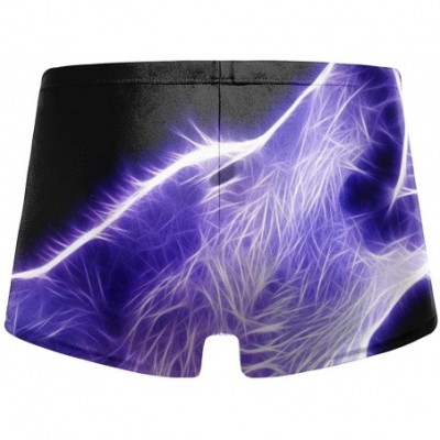 Boxers Cool Men's Boxer Shorts Printed Surf Boxer Shorts Pants Soft and Comfortable Quick Dry - Black - CB19DYS9Z2G