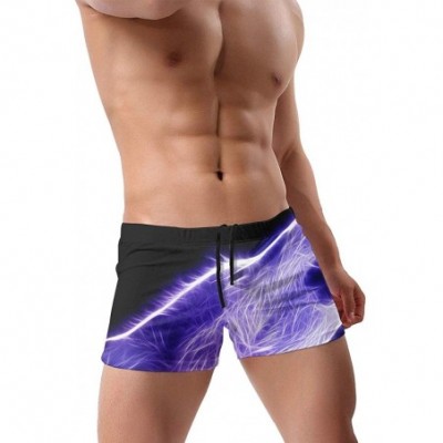 Boxers Cool Men's Boxer Shorts Printed Surf Boxer Shorts Pants Soft and Comfortable Quick Dry - Black - CB19DYS9Z2G