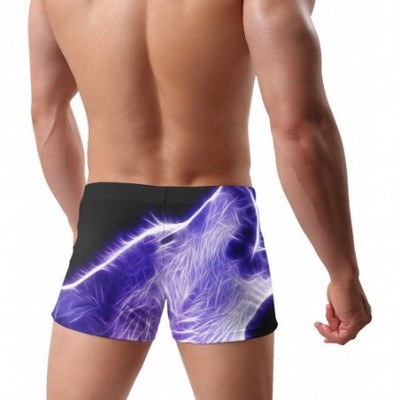 Boxers Cool Men's Boxer Shorts Printed Surf Boxer Shorts Pants Soft and Comfortable Quick Dry - Black - CB19DYS9Z2G