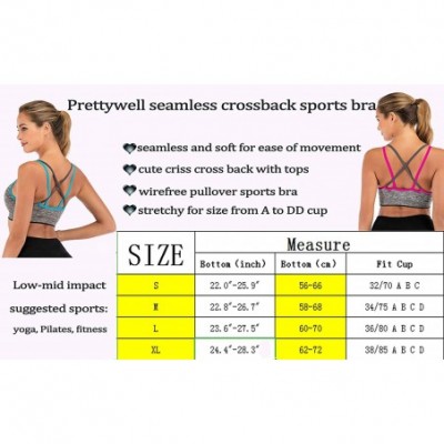 Bras Women's Yoga Bra High Impact Sports Bras Zipper Closure Racerback Support Bra Padded Strappy Sports Bras Medium Workout ...