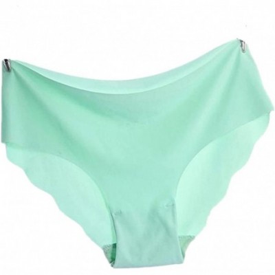 Panties Women Invisible Underwear Thong Cotton Spandex Gas Seamless Crotch - Mint Green - CM12CW0KDSV