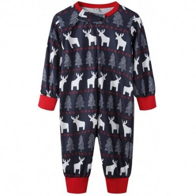 Sets Holiday Pajamas Set Matching Family Christmas Pajamas Sleepwear Deer Print Family Set Holiday Pjs - Baby - CV18AOXHKQ5